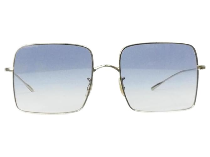 Oliver Peoples Lunettes de soleil à monture carrée et verres dégradés bleus Métal  ref.1201231