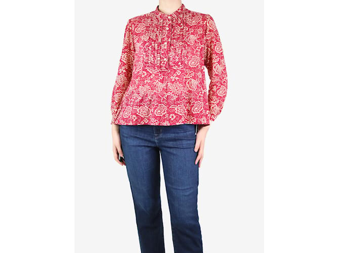 Isabel Marant Etoile Red cotton printed blouse - size UK 12  ref.1201246