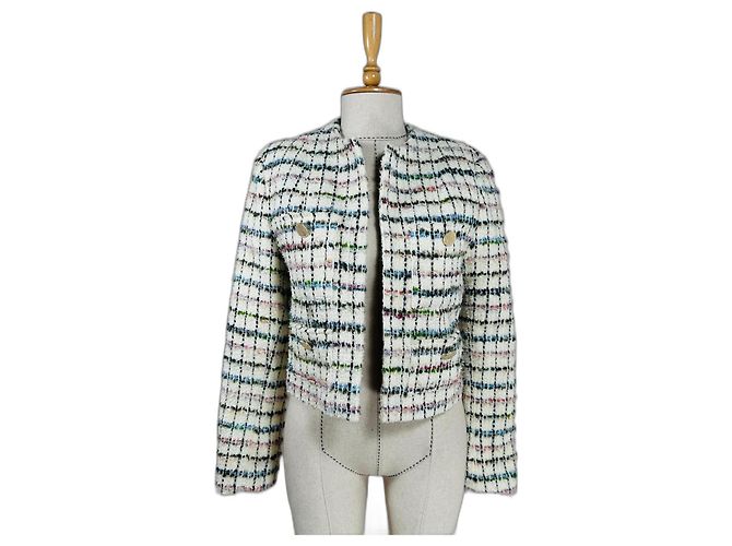 Giacca Iro Miora in Tweed Multicolore Ecru