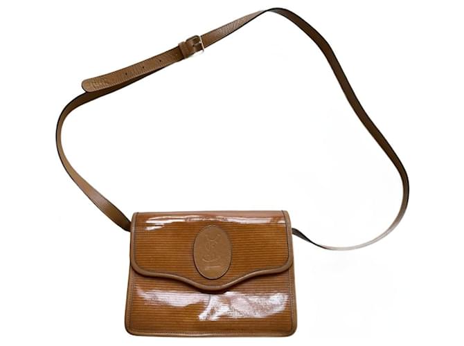 Yves Saint Laurent YSL vintage bag Brown Cloth  ref.1201266