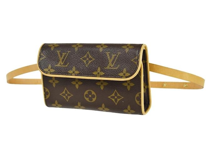 Louis Vuitton Pochette Florentine Brown Cloth  ref.1201338