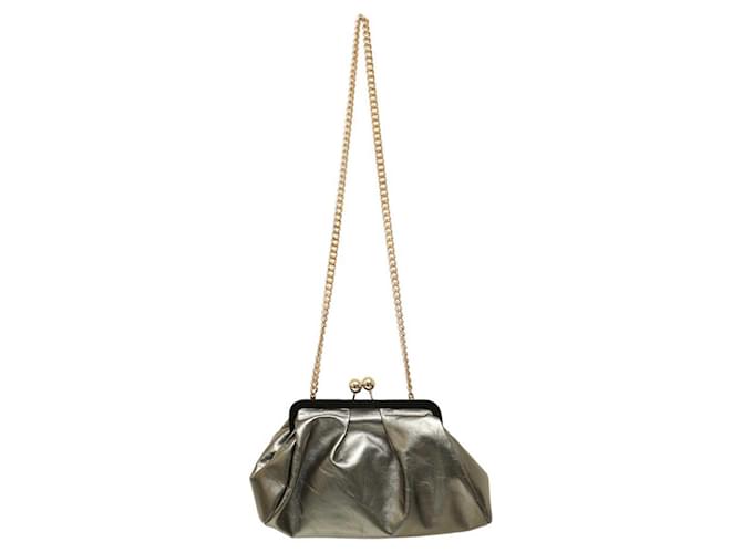 Autre Marque Clutch bags Silvery Leather  ref.1201339