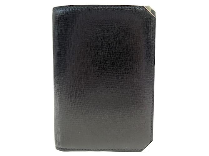NEUER GUCCI-Brieftaschen-Scheckhalter aus schwarzem Leder  ref.1201362