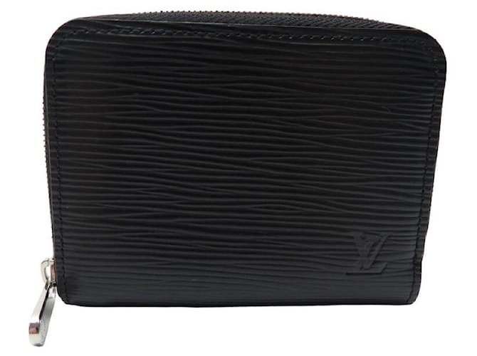 Louis Vuitton NEW VUITTON ZIPPY LEATHER PURSE EPI M60152 LEATHER WALLET COIN PURSE Black  ref.1201403