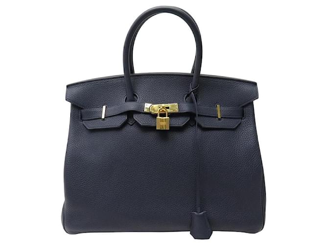Hermès Birkin handbag 35 IN NIGHT BLUE TOGO LEATHER 2016 BLUE LEATHER HAND BAG PURSE Navy blue  ref.1201431