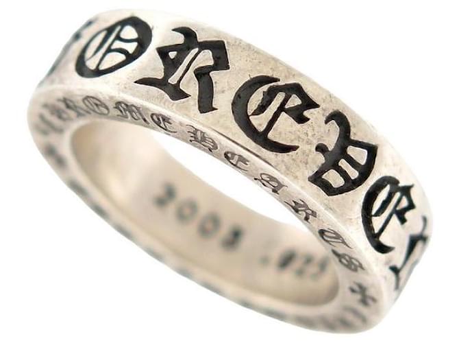 CHROME HEARTS SPACER FOREVER STERLING SILVER RING 925 taille 58 SILVER RING Silvery  ref.1201442