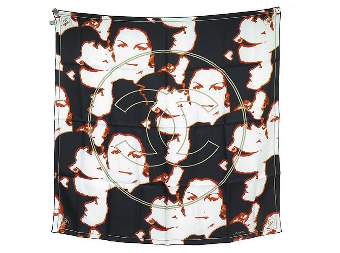 NUOVA SCIARPA CHANEL MADEMOISELLE COCO QUADRATA 90 Sciarpa di seta cm Multicolore