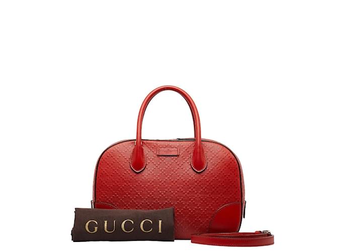 Gucci Diamante Leather Handbag 354224 Red Pony-style calfskin  ref.1201534