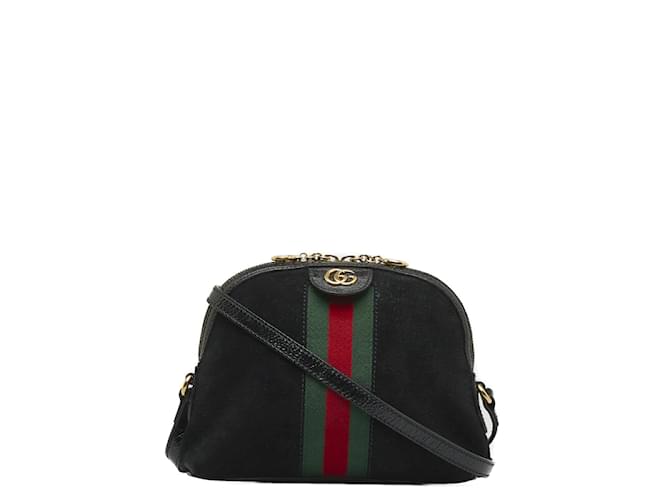 Gucci Suede Small Ophidia Dome Bag 499621 Black  ref.1201541
