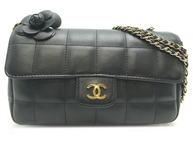 Timeless Chanel Chocolate bar Black Suede  ref.1201702