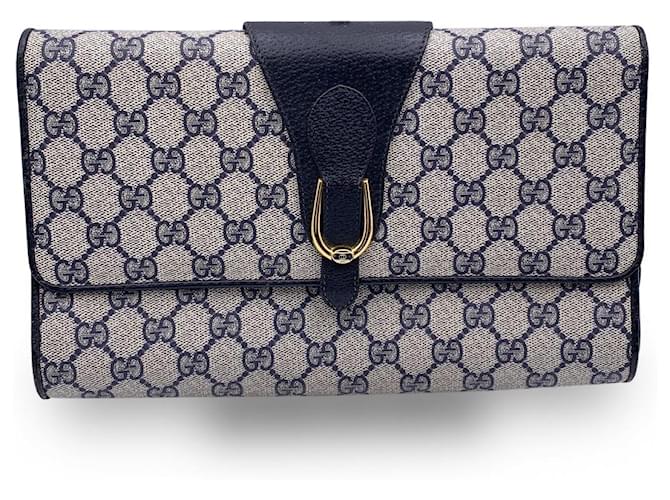 Gucci Clutch Bag Vintage Nr.EIN. Blau Leinwand  ref.1201868