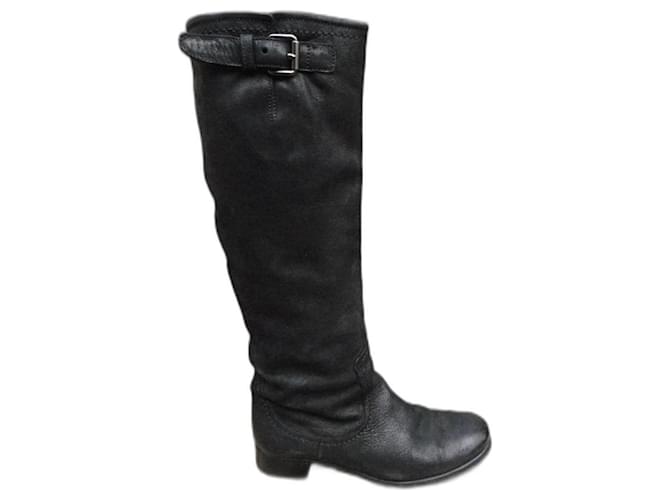 Prada boots p 38 Black Leather  ref.1202124