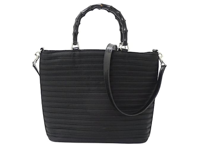 Gucci Bamboo Preto Lona  ref.1202224