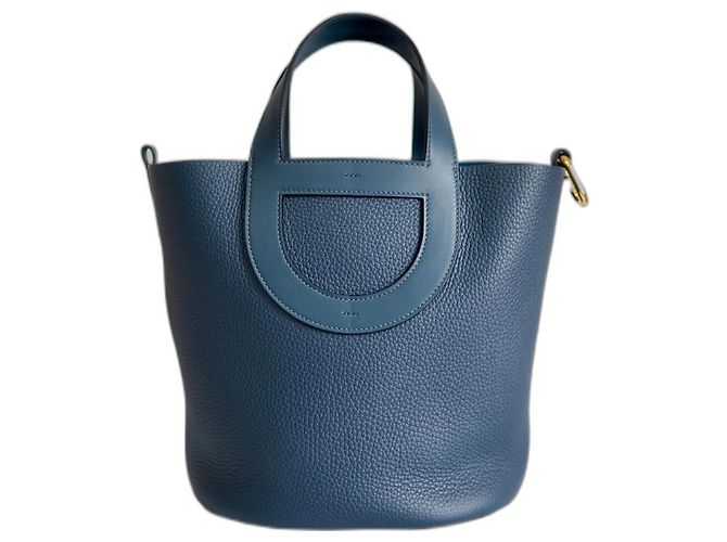 Hermès In-The-Loop 23 Blau Leder