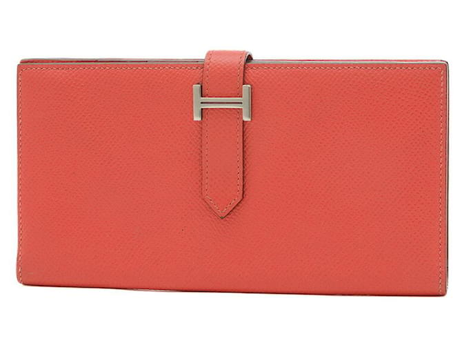 Béarn Hermès Bearn Red Leather  ref.1202312