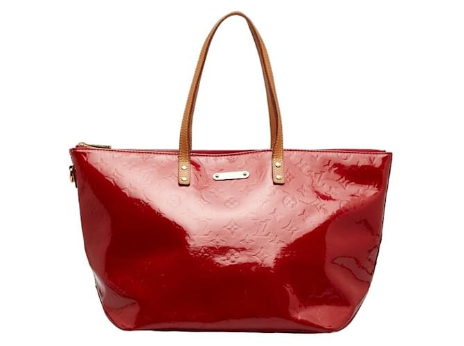 Louis Vuitton Bellevue Rosso Pelle verniciata  ref.1202331