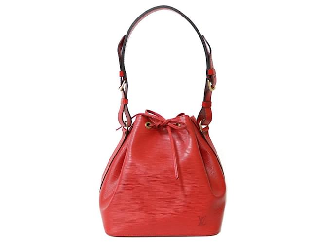 LOUIS VUITTON NOE PM Red Leather  ref.1202390