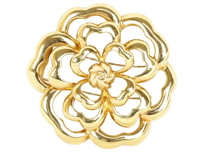 Timeless Chanel Camellia Golden Gelbes Gold  ref.1202414