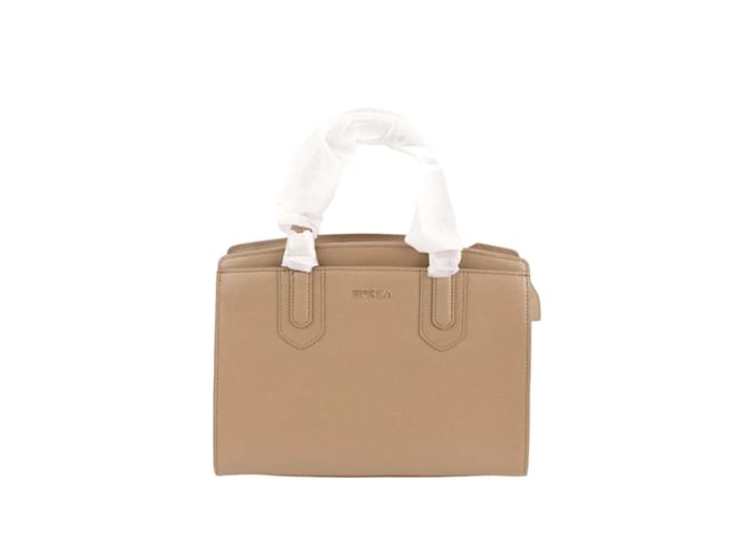 Furla Leather Handbag Beige  ref.1202415