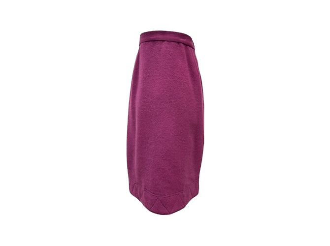 Saia Christian Dior de lã roxa M Roxo