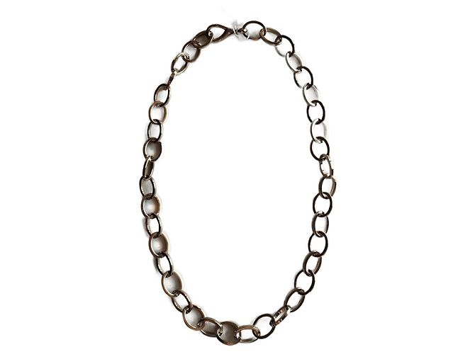 Max Mara Collana Lunga a Catena Oro in Metallo D'oro