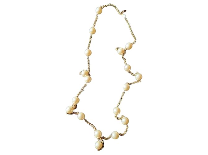 Chanel long necklace Golden Metal  ref.1202588