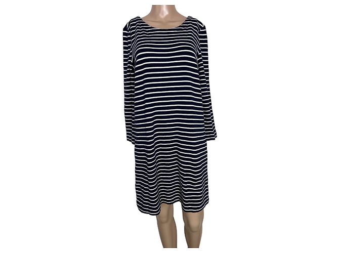 Vestido de algodón a rayas J.Crew Blanco Azul
