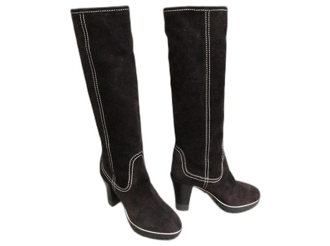 Sergio Rossi p boots 37 Dark brown