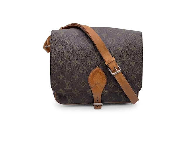Louis Vuitton Vintage Canvas Cartouchiere MM Messenger Bag M51253 Brown Cloth  ref.1202616