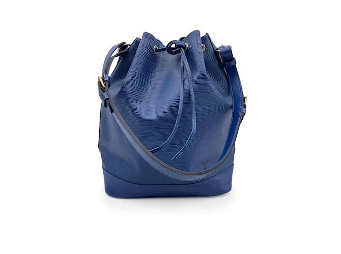 Louis Vuitton Bolsa de ombro balde Noe Noé em couro Epi azul vintage  ref.1202620