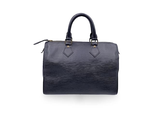 Louis Vuitton Speedy en cuir épi noir vintage 28 Sac de boston  ref.1202629