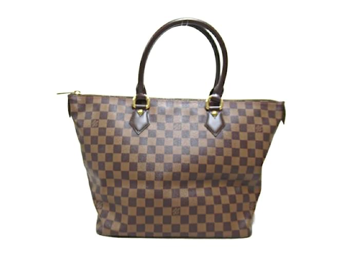Louis Vuitton Damier Ebene Saleya MM N51182 Brown Cloth  ref.1202651