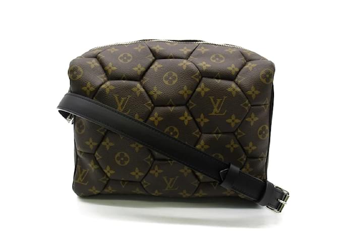 Louis Vuitton Monograma Macassar Hexagon Neo Trocadero Crossbody Bag M56718 Marrom Lona  ref.1202660