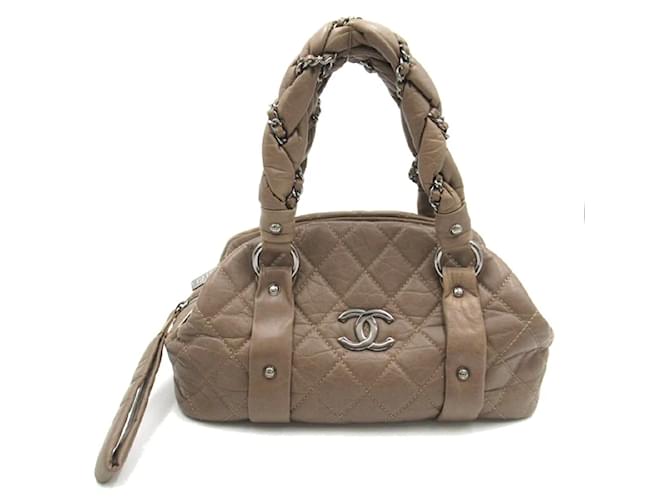 Chanel CC Matelasse Puffy Dome Bag Brown Leather Lambskin  ref.1202664