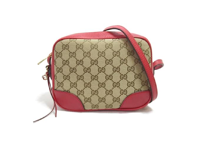 Gucci GG Canvas Bree Crossbody Bag 449413 Red Cloth  ref.1202668
