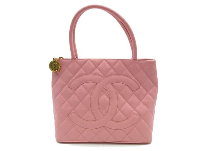 Chanel CC Caviar Tote Bag Pink Leather  ref.1202677