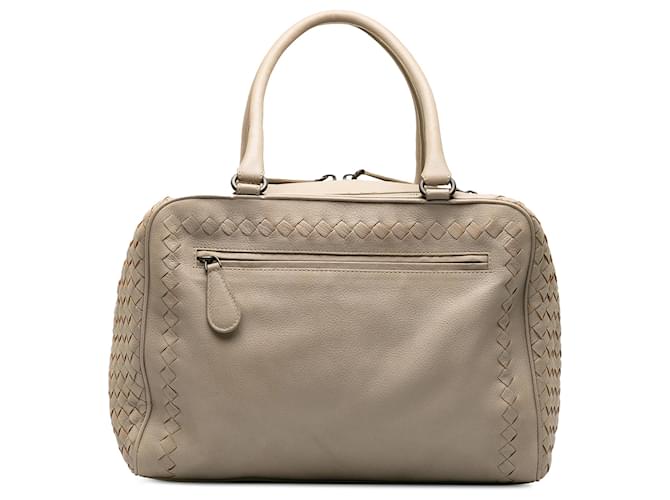 Bottega Veneta Brown Intrecciato Handbag Beige Leather Pony-style calfskin  ref.1202754