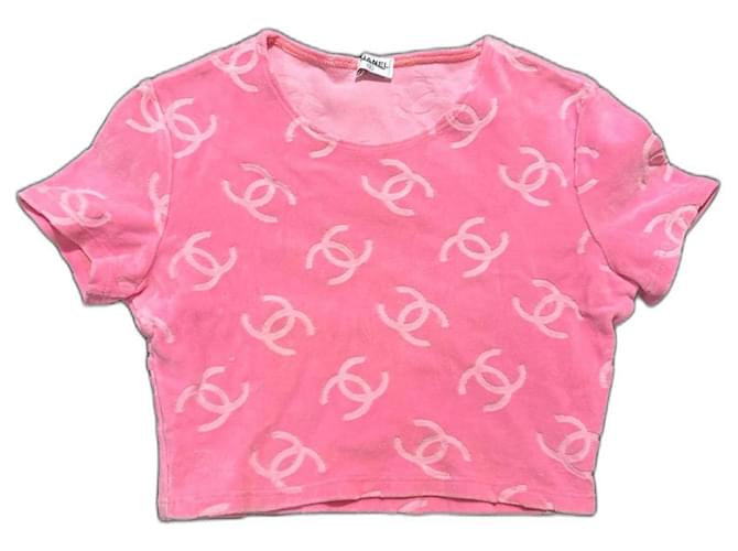 Chanel Tops Pink Cotton  ref.1202764