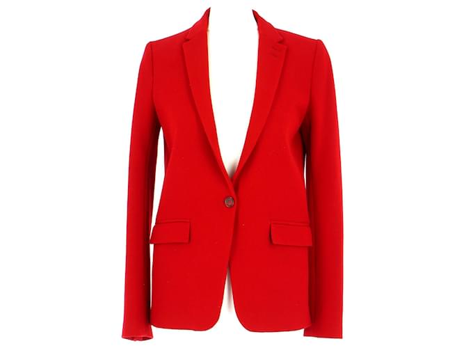 The Kooples Jacket / Blazer Dark red Polyester  ref.1202785