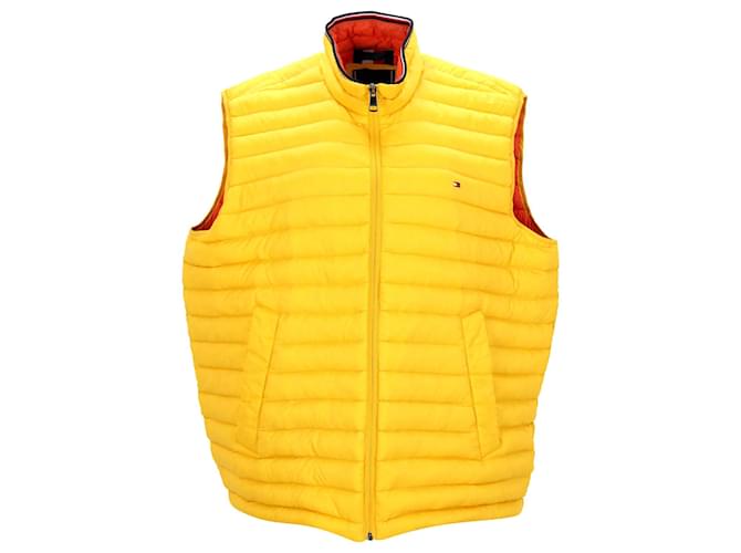 Tommy Hilfiger Mens Packable Down Gilet Yellow Nylon  ref.1202827