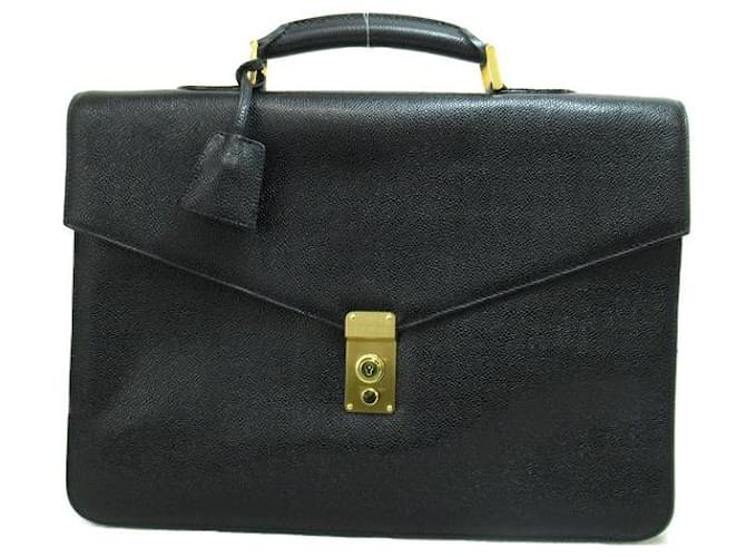 Chanel Caviar Lock Briefcase Black Leather  ref.1202891