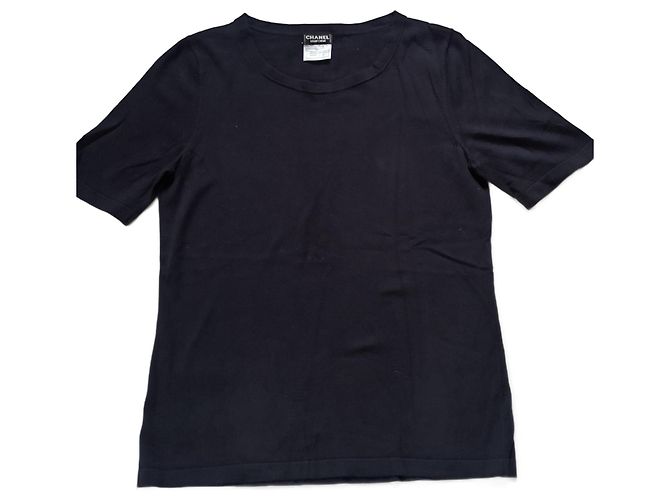 Cambon T-shirt Chanel Uniform in cotone blu navy