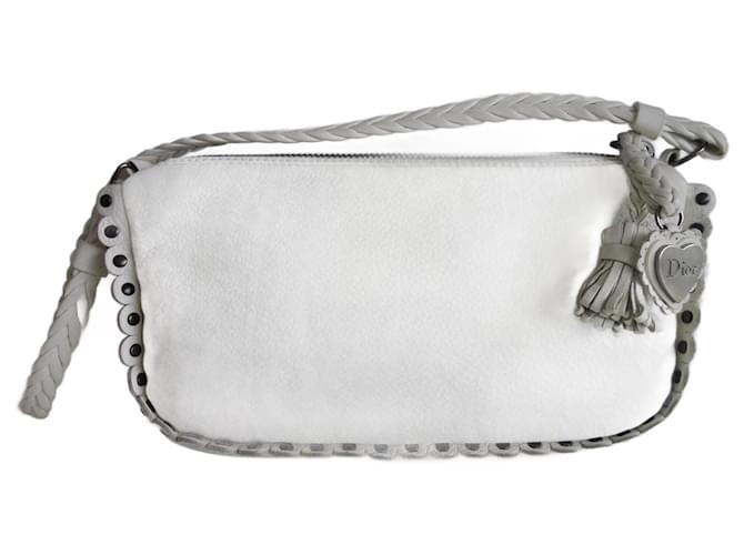 Romantique Romantic Dior bag White Leather  ref.1203179