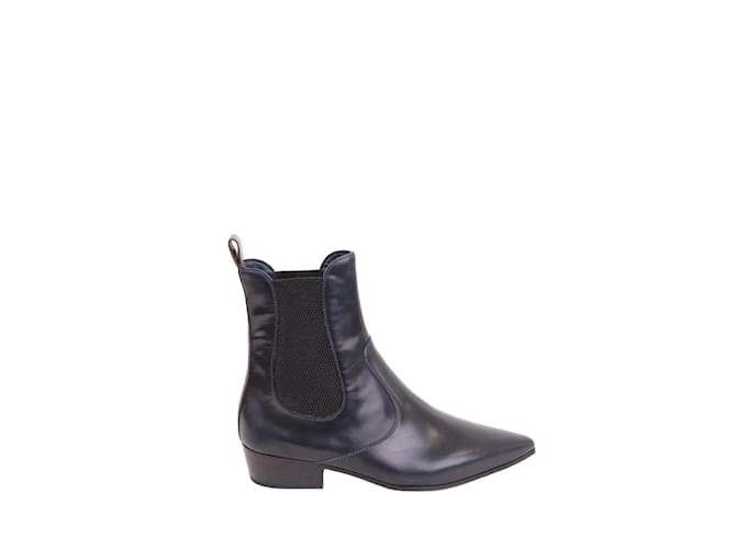 Louis Vuitton Leather boots Black  ref.1203200