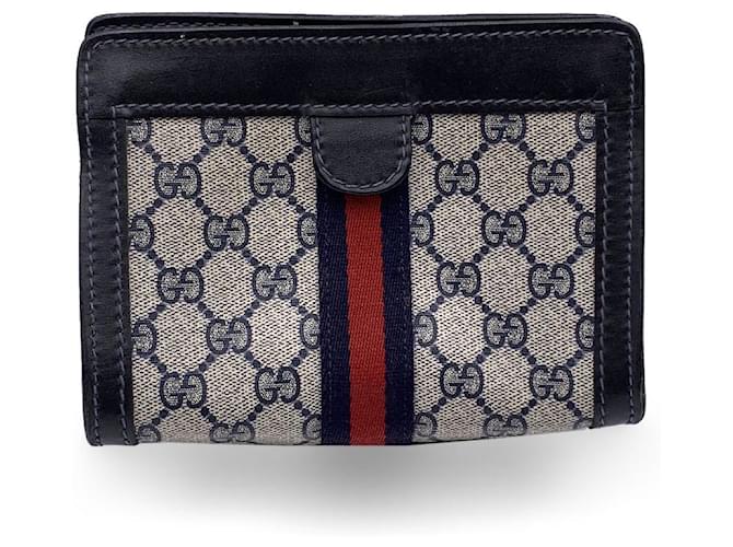Gucci Clutch Bag Vintage Nr.EIN. Blau Leinwand  ref.1203233