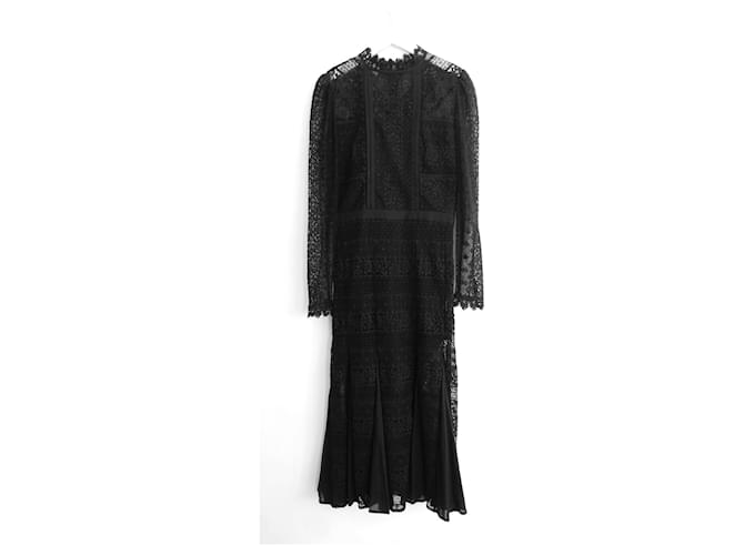 Temperley London Temperley lace maxi dress Black  ref.1203263