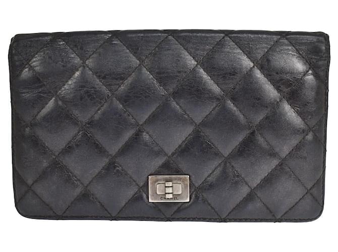 Timeless Chanel 2.55 Black Leather  ref.1203340
