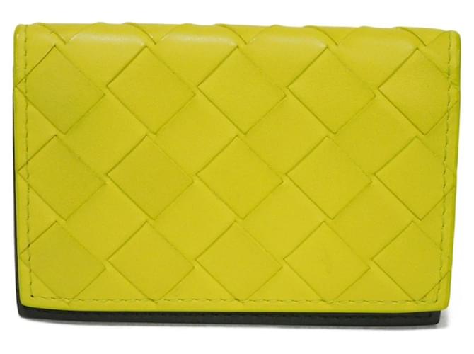Bottega Veneta Intrecciato Yellow Leather  ref.1203384