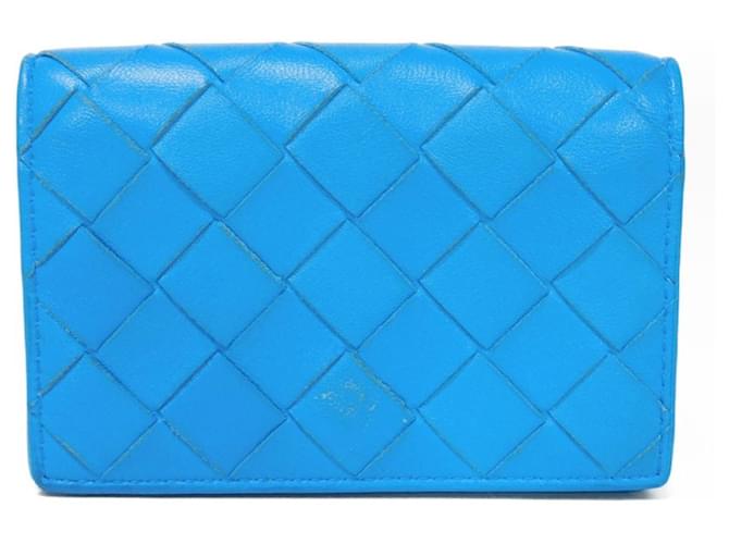 Bottega Veneta Intrecciato Blue Leather  ref.1203387