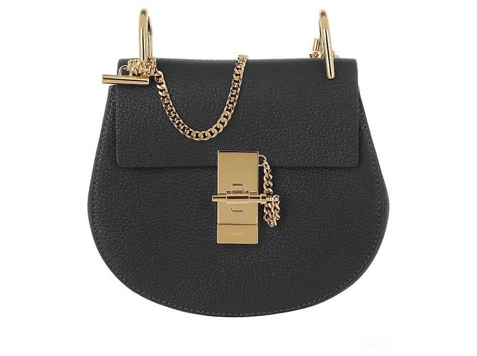 Autre Marque Borsa a tracolla Drew in pelle nera Nero